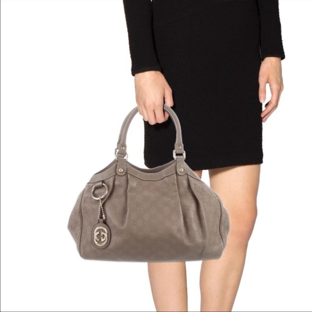 Gucci Sukey Stone Grey Shoulder Bag